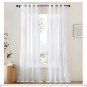 Elegant White Sheer Curtains